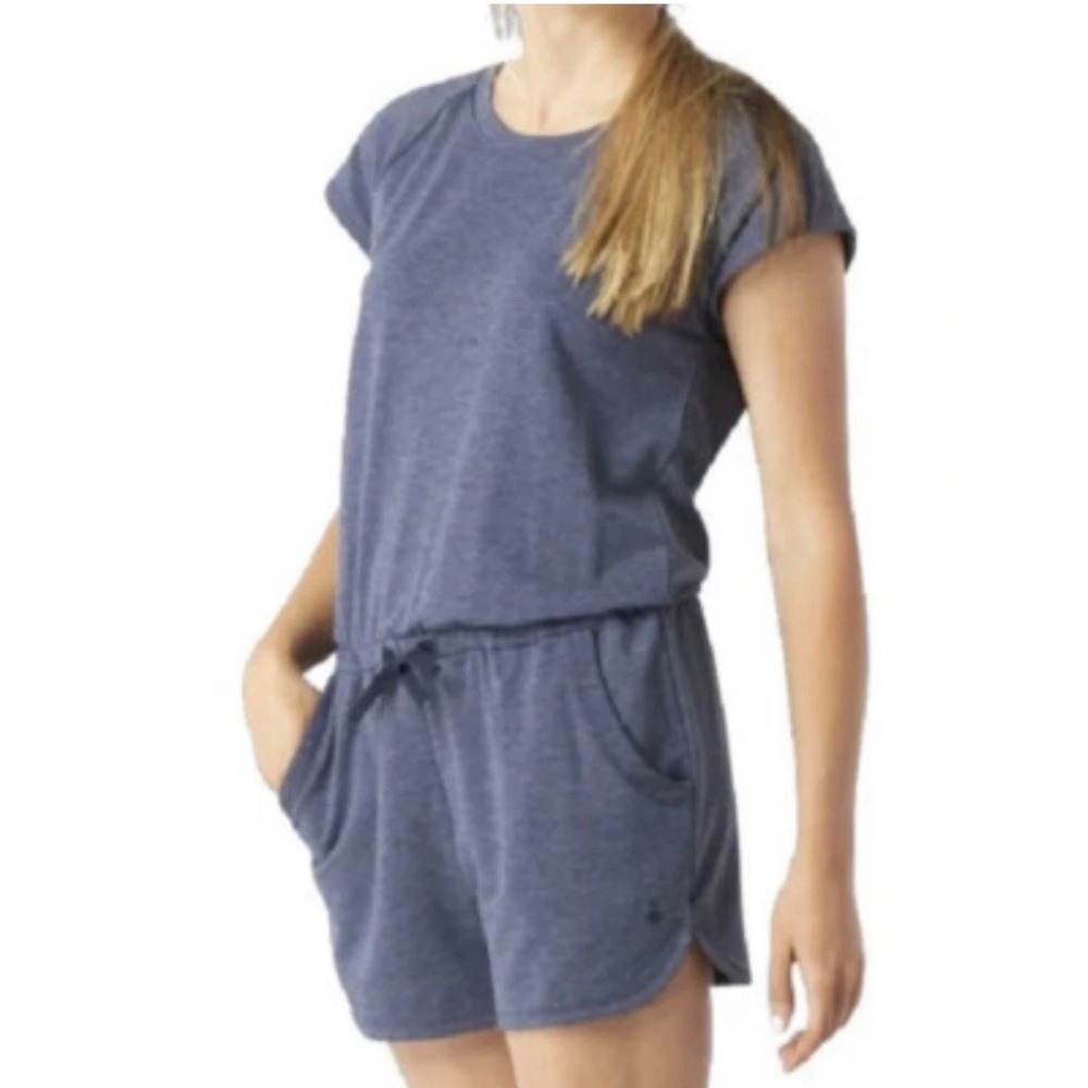Smartwool | Women's Active Reset Merino Wool Romper – Heathered Navy Blue